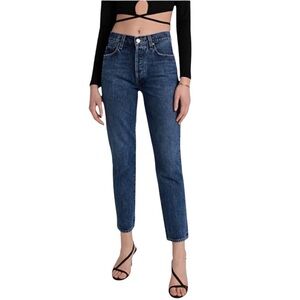 Goldsign high rise dark denim slim fit stovepipe jeans Sz 29 like new condition